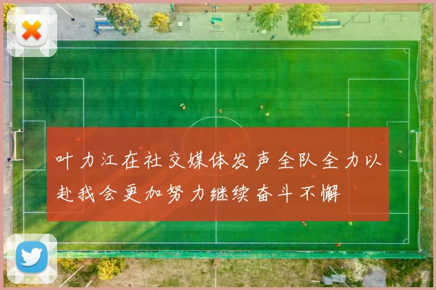 叶力江在社交媒体发声全队全力以赴我会更加努力继续奋斗不懈